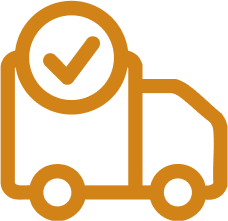 Straight van icon with checkmark